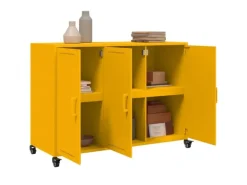 vidaXL Sideboard Senfgelb 100,5x39x72 cm Stahl 846683