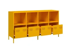 vidaXL Sideboard Senfgelb 135x39x73,5 cm Kaltgewalzter Stahl 3307164