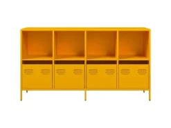 vidaXL Sideboard Senfgelb 135x39x73,5 cm Kaltgewalzter Stahl 3307164