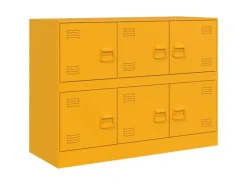vidaXL Sideboard Senfgelb 99x39x73 cm Stahl 841796