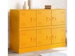 vidaXL Sideboard Senfgelb 99x39x73 cm Stahl 841796