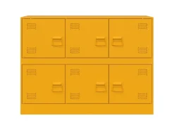 vidaXL Sideboard Senfgelb 99x39x73 cm Stahl 841796