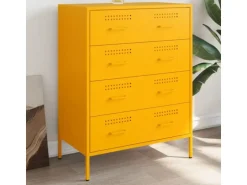 vidaXL Sideboard Senfgelb 68x39x89 cm Stahl 842985