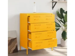vidaXL Sideboard Senfgelb 68x39x89 cm Stahl 842985