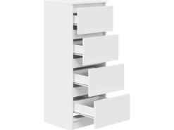 vidaXL Sideboard Weiß 37,5x35x99 cm Holzwerkstoff 861697