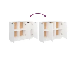 vidaXL Sideboard Weiß 90,5x30x70 cm Holzwerkstoff 811187