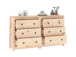 vidaXL Sideboard 140x35x80 cm Massivholz Kiefer 3114079