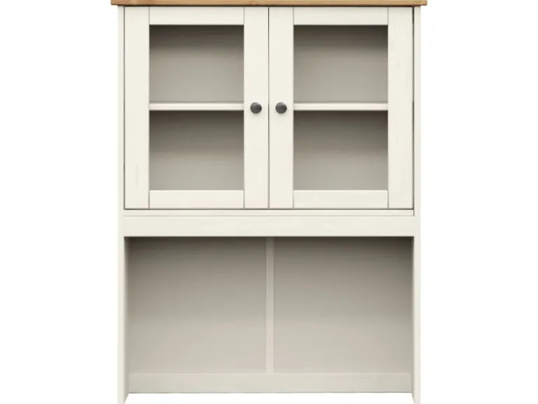 vidaXL Sideboard-Aufsatz VIGO Weiß 78x30x100 cm Massivholz Kiefer 353206