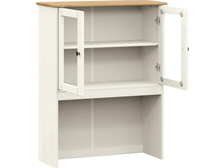 vidaXL Sideboard-Aufsatz VIGO Weiß 78x30x100 cm Massivholz Kiefer 353206