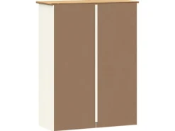 vidaXL Sideboard-Aufsatz VIGO Weiß 78x30x100 cm Massivholz Kiefer 353206