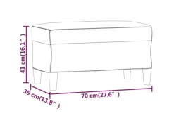 vidaXL Sitzbank Braun 70x35x41 cm Kunstleder 349393