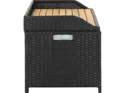 vidaXL Sitzbank mit Stauraum 120 cm Poly Rattan Schwarz