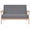 vidaXL 2-Sitzer Sofa Stoff Dunkelgrau Modell 3