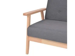 vidaXL 2-Sitzer Sofa Stoff Dunkelgrau Modell 3