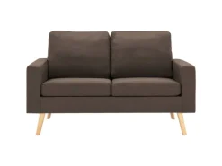 vidaXL 2-Sitzer-Sofa Braun Stoff