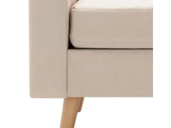 vidaXL 2-Sitzer-Sofa Creme Stoff