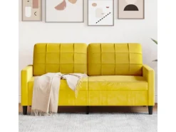 vidaXL 2-Sitzer-Sofa Gelb 140 cm Samt 2153265