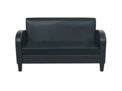 vidaXL 2-Sitzer-Sofa Kunstleder Schwarz