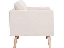 vidaXL 2-Sitzer-Sofa Stoff Cremeweiß Modell 1