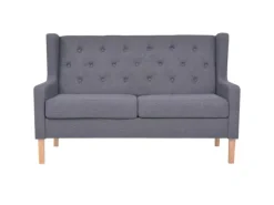 vidaXL 2-Sitzer-Sofa Stoff Grau