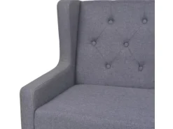 vidaXL 2-Sitzer-Sofa Stoff Grau