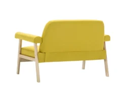 vidaXL 2-Sitzer-Sofa Stoff Gelb Modell 3