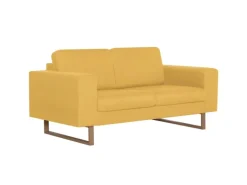 vidaXL 2-Sitzer-Sofa Stoff Gelb Modell 2