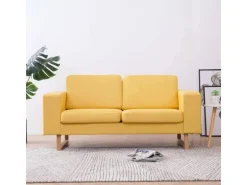 vidaXL 2-Sitzer-Sofa Stoff Gelb Modell 2