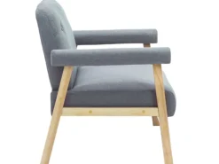 vidaXL 2-Sitzer-Sofa Stoff Hellgrau