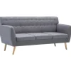 vidaXL 3-Sitzer-Sofa Stoff 172x70x82 cm Hellgrau