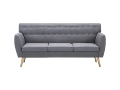 vidaXL 3-Sitzer-Sofa Stoff 172x70x82 cm Hellgrau