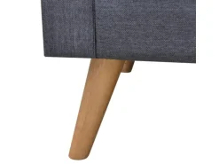 vidaXL Sofa 2-Sitzer Stoff Dunkelgrau