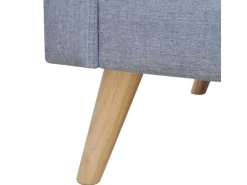 vidaXL Sofa 2-Sitzer Stoff Hellgrau