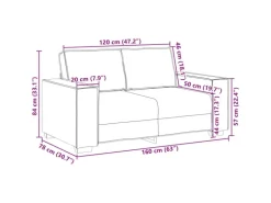vidaXL Sofa-Set 3-Tlg Dunkelgrau Leinenmischgewebe 3324610