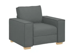 vidaXL Sofa-Set 3-Tlg Dunkelgrau Leinenmischgewebe 3324610