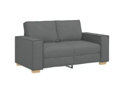 vidaXL Sofa-Set 3-Tlg Dunkelgrau Leinenmischgewebe 3324610
