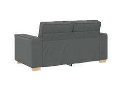 vidaXL Sofa-Set 3-Tlg Dunkelgrau Leinenmischgewebe 3324610