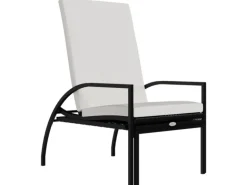 vidaXL Sonnenliege mit Fußhocker PE-Rattan Schwarz 317629