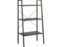 vidaXL Standregal mit 3 Böden Schwarz 56x35x108 cm
