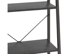 vidaXL Standregal mit 3 Böden Schwarz 56x35x108 cm