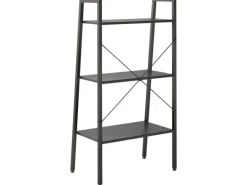 vidaXL Standregal mit 3 Böden Schwarz 56x35x108 cm