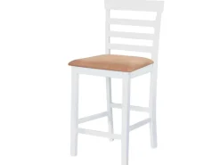 vidaXL Stehtisch und 4 Barhocker Holz Weiß