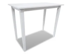 vidaXL Stehtisch und 4 Barhocker Holz Weiß