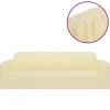 vidaXL Stretch Sofahusse 3-Sitzer Creme Polyester-Jersey