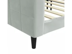 vidaXL Tagesbett Hellgrau 90x200 cm Samt 354008