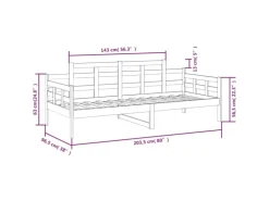 vidaXL Tagesbett Massivholz Kiefer 90x200 cm1279843