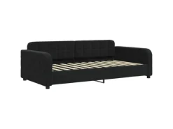 vidaXL Tagesbett Schwarz 90x200 cm Samt1846413