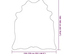 vidaXL Teppich Echtes Kuhfell Schwarz 150x170 Cm 618112