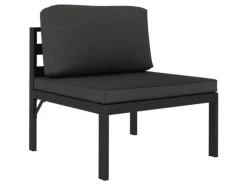 vidaXL 5-tlg Garten-Lounge-Set mit Kissen Aluminium Anthrazit Modell 2