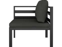 vidaXL 5-tlg Garten-Lounge-Set mit Kissen Aluminium Anthrazit Modell 2
